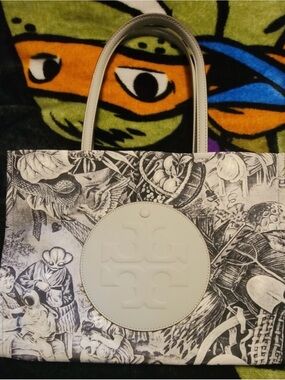 Tory Burch alien print small tote
